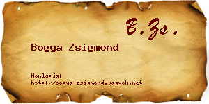 Bogya Zsigmond névjegykártya